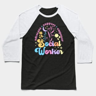 Social Worker T-Shirt - Cool and Cheering Social Work Month Baseball T-Shirt